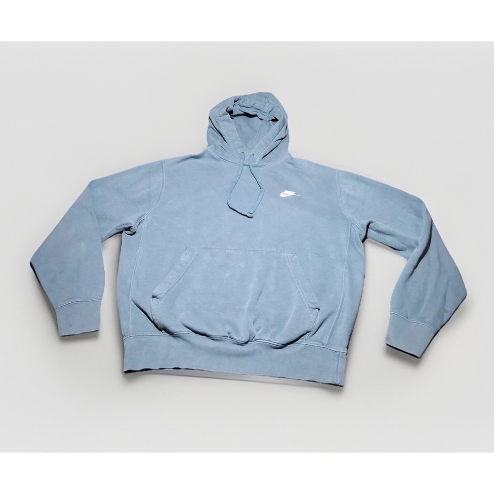 Nike Mens Club Fleece‎ Pullover Hoodie Blue  Size Small